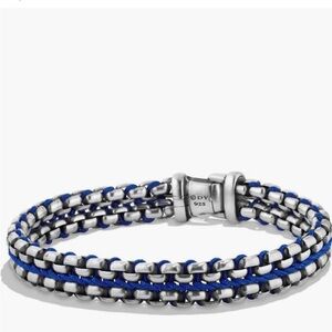 Woven Sterling Silver Box Chain Bracelet